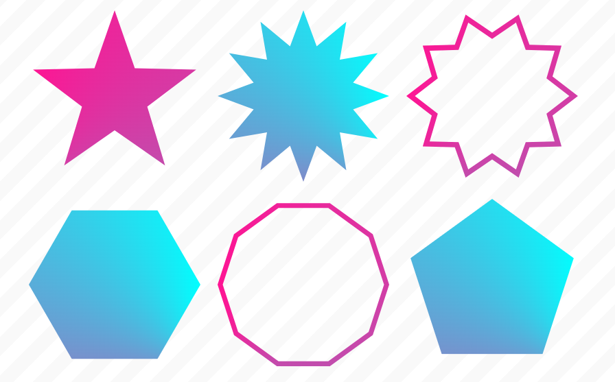Starburst & polygon shapes