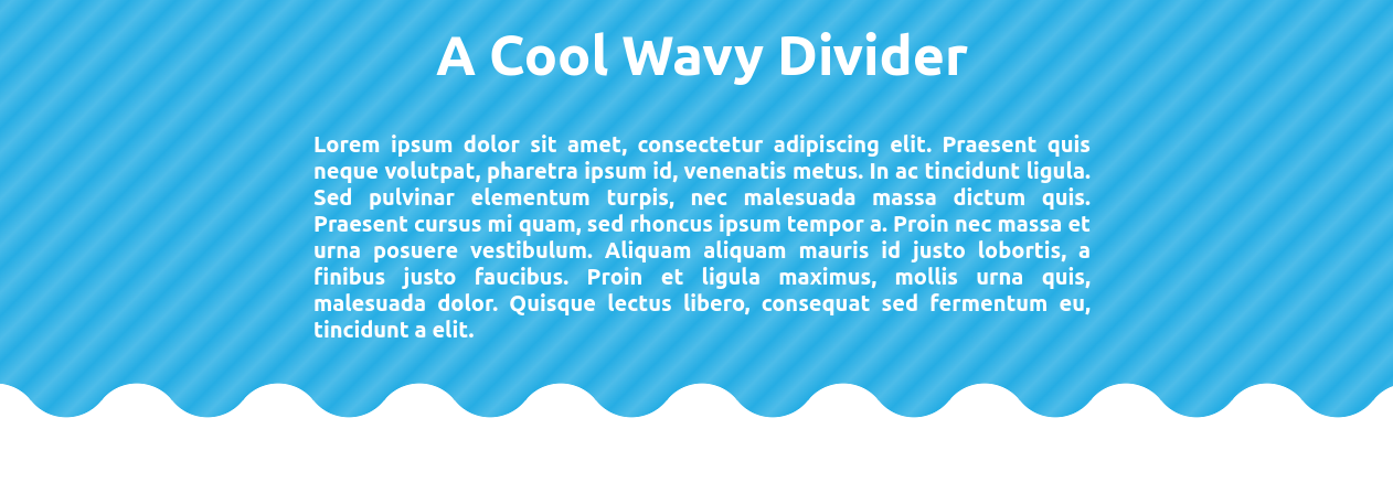 CSS-only wavy divider