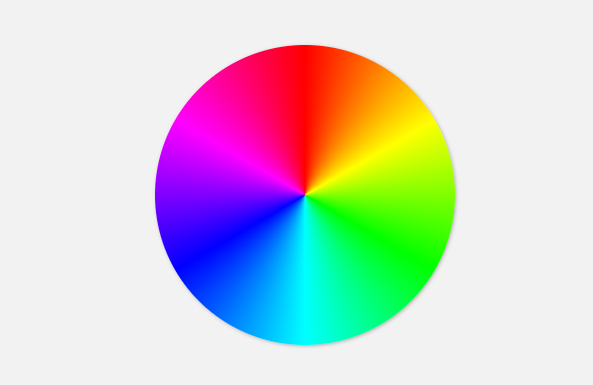 A color wheel made conic-gradient
