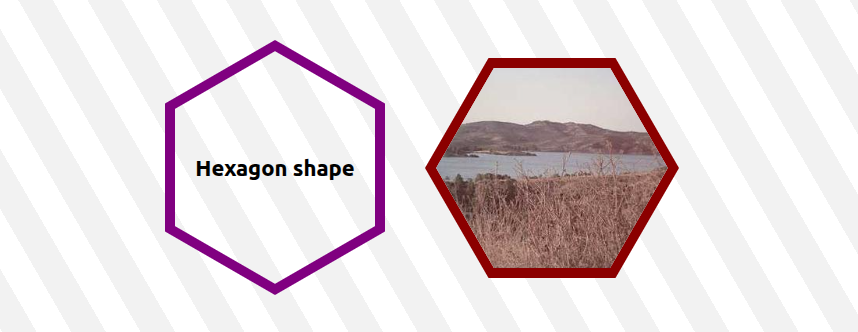 CSS-only hexagon shapes using corner-shape