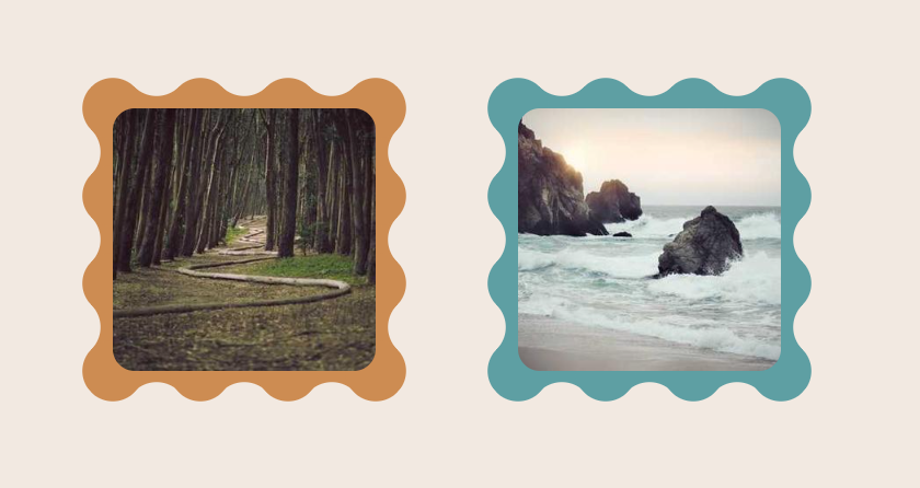 CSS-only images with wavy borders on all the sides