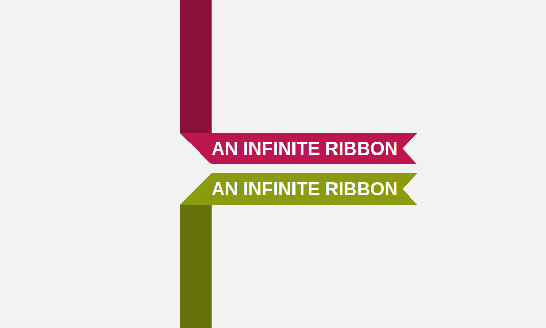 CSS only infinite ribbon shapes