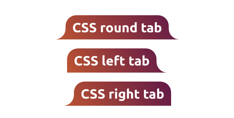 CSS-only rounded tabs with inner curves