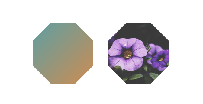 CSS-only octagon shapes