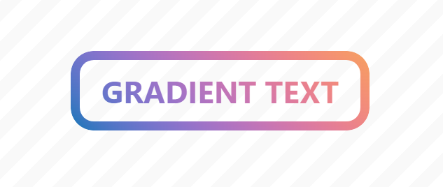 CSS-only text and border gradient