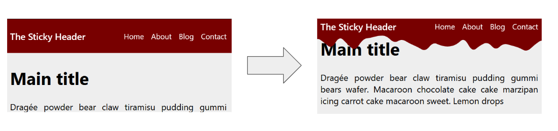A CSS-only sticky header