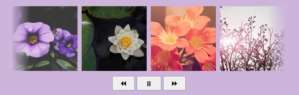 CSS-only image slider with button controls